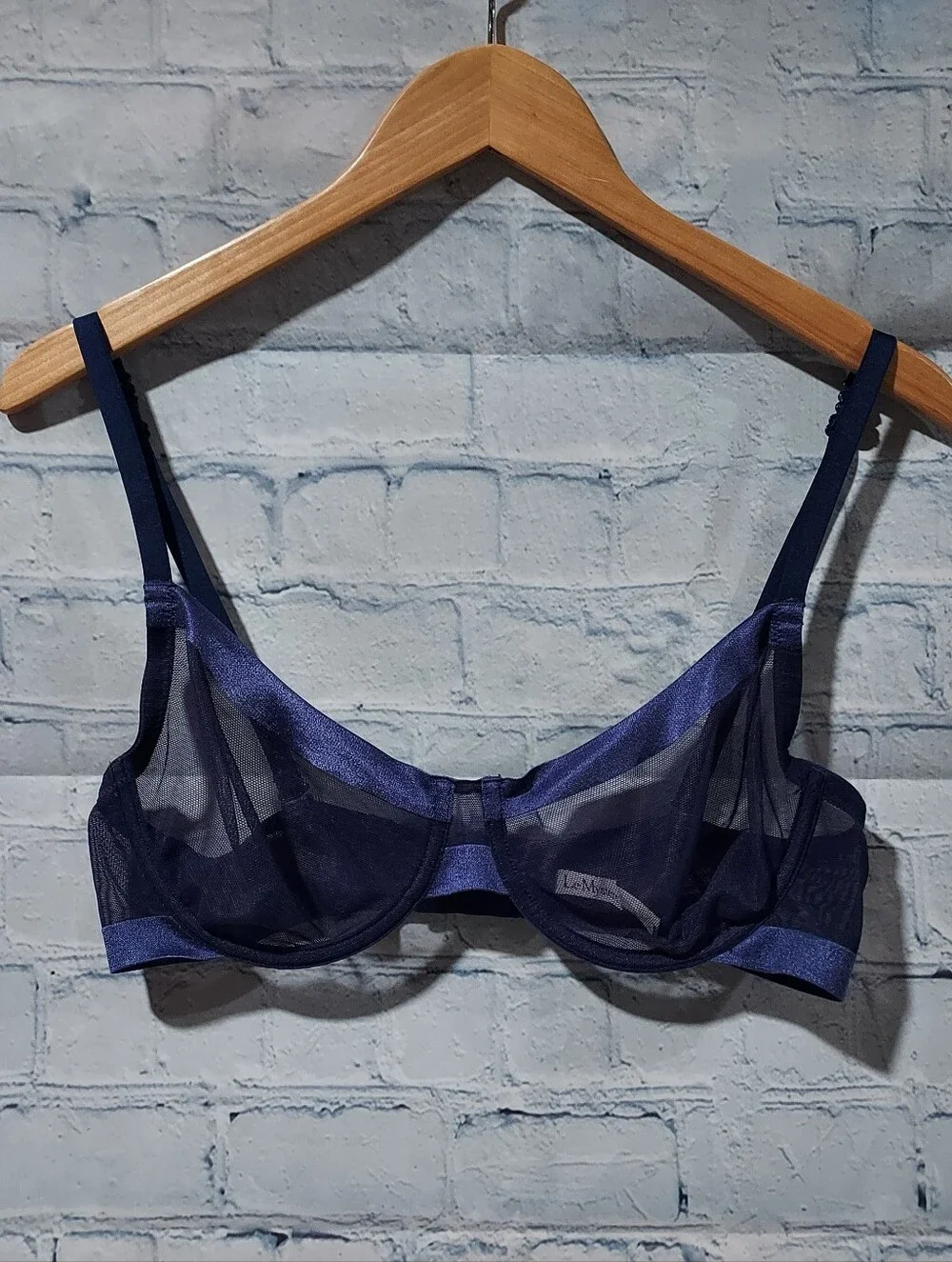 Le Mystere Bra Size 36C Dark Purple Sheer Couequette Gothic Fairycore